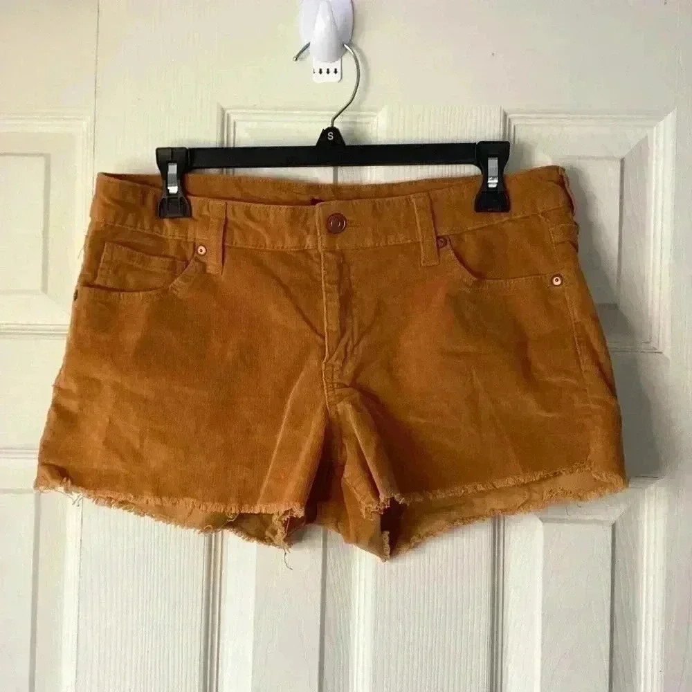 Fashion Nova Mustard Corduroy Shorts Size 11/30